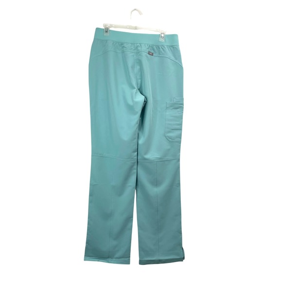 NEW Figs Kade Cargo Scrub Pants Size MT Tall turquoise green aqua blue - Picture 7 of 11